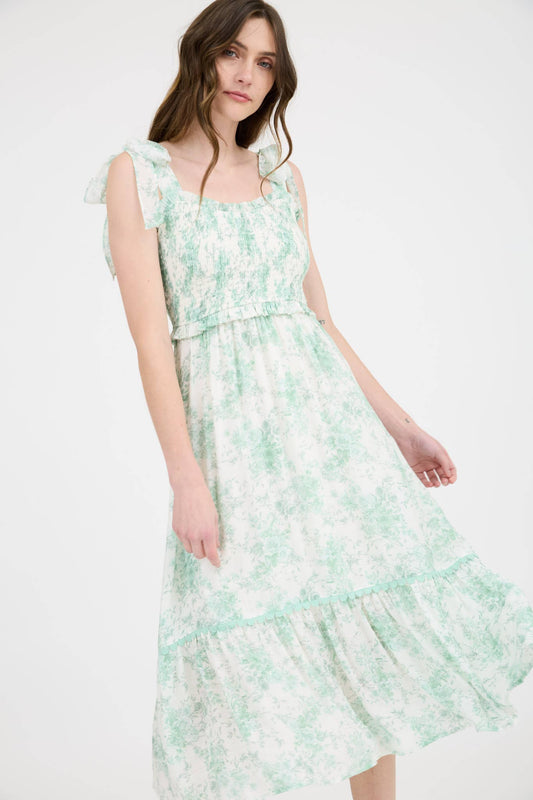 Georgia Bloom Smocked Midi Dress