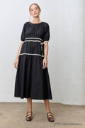 Midnight Tie Midi Dress