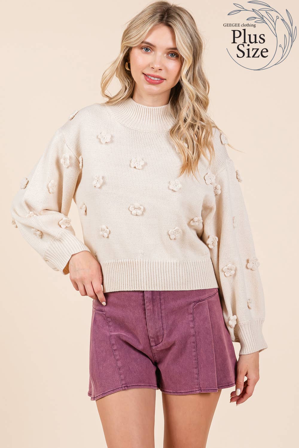 Flower Embroidered Sweater