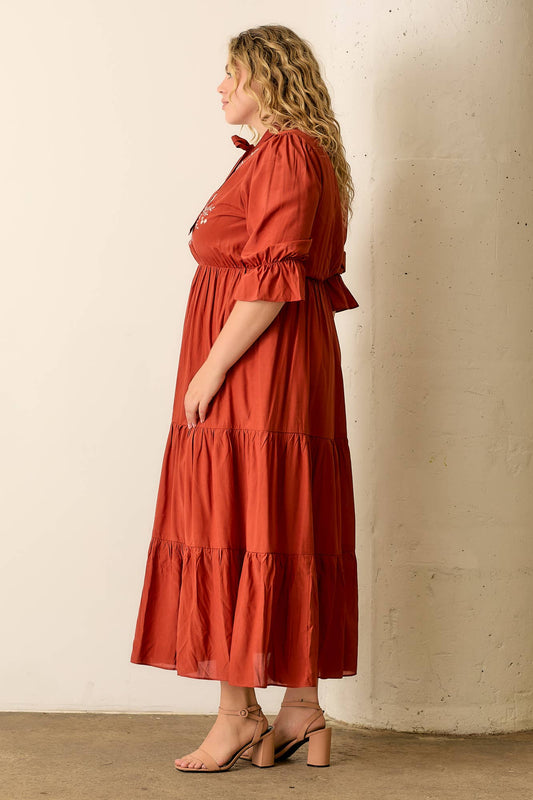 Garden Tie Midi Dress