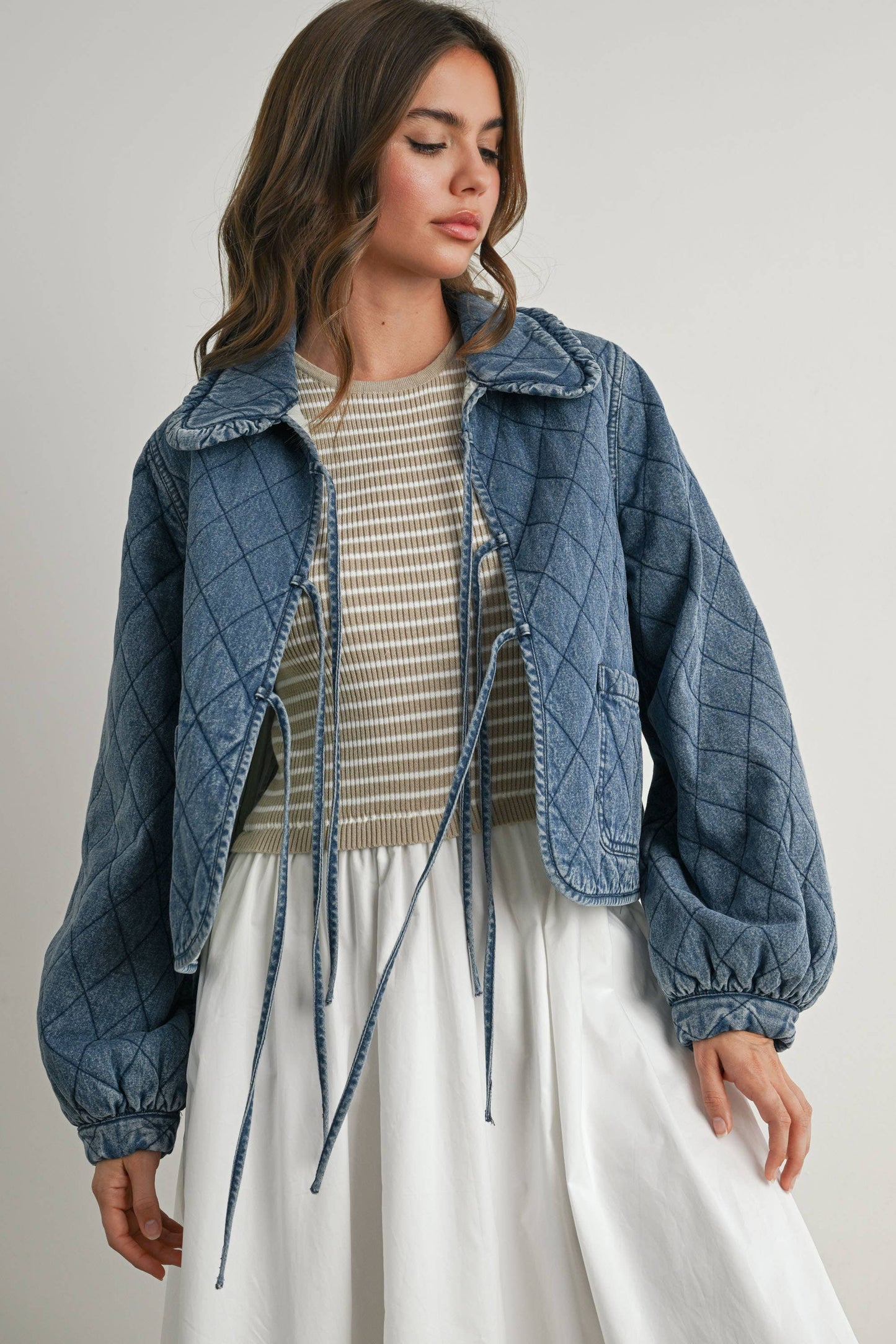 Quilted Bow Tie Jacket