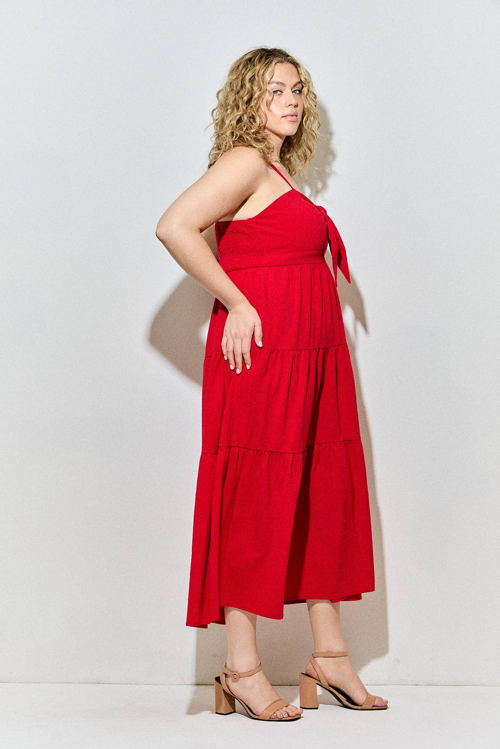 Sunset Stroll Front Tie Maxi Dress