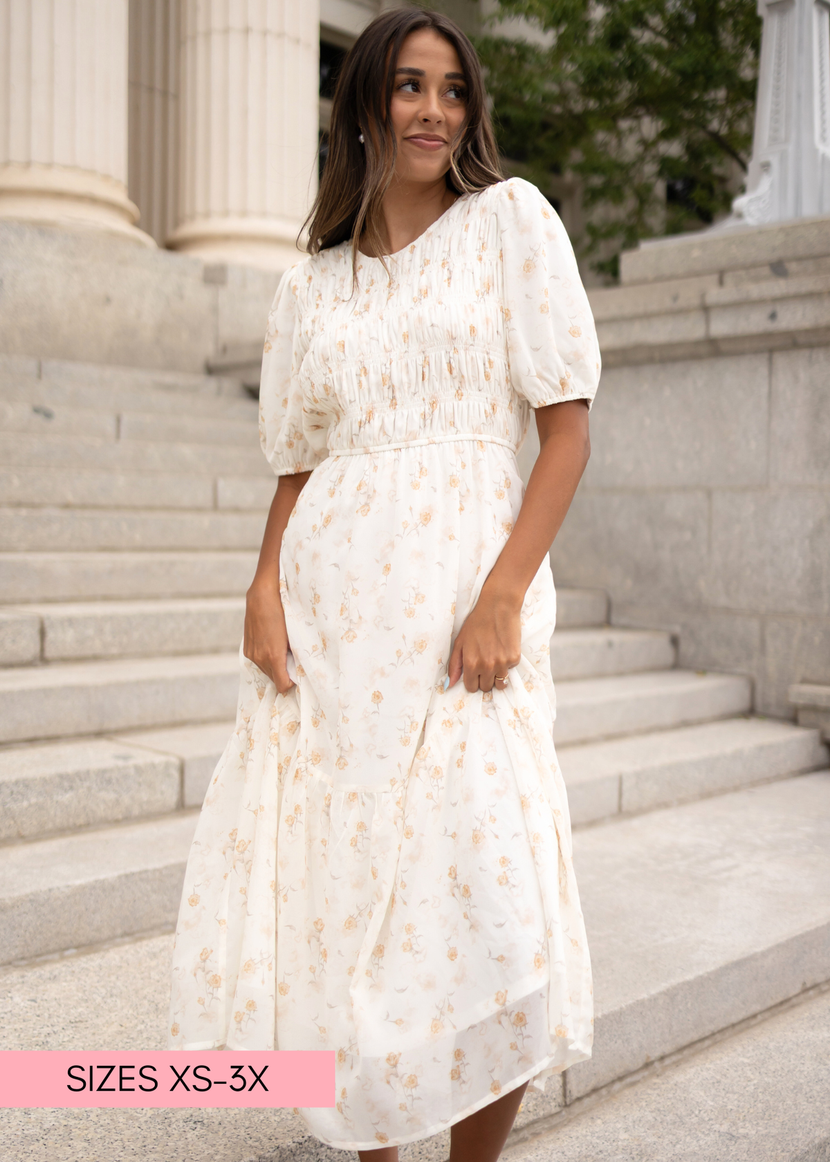 Cari Floral Smocked Dress