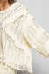 Eyelet Ruffle Knit Top