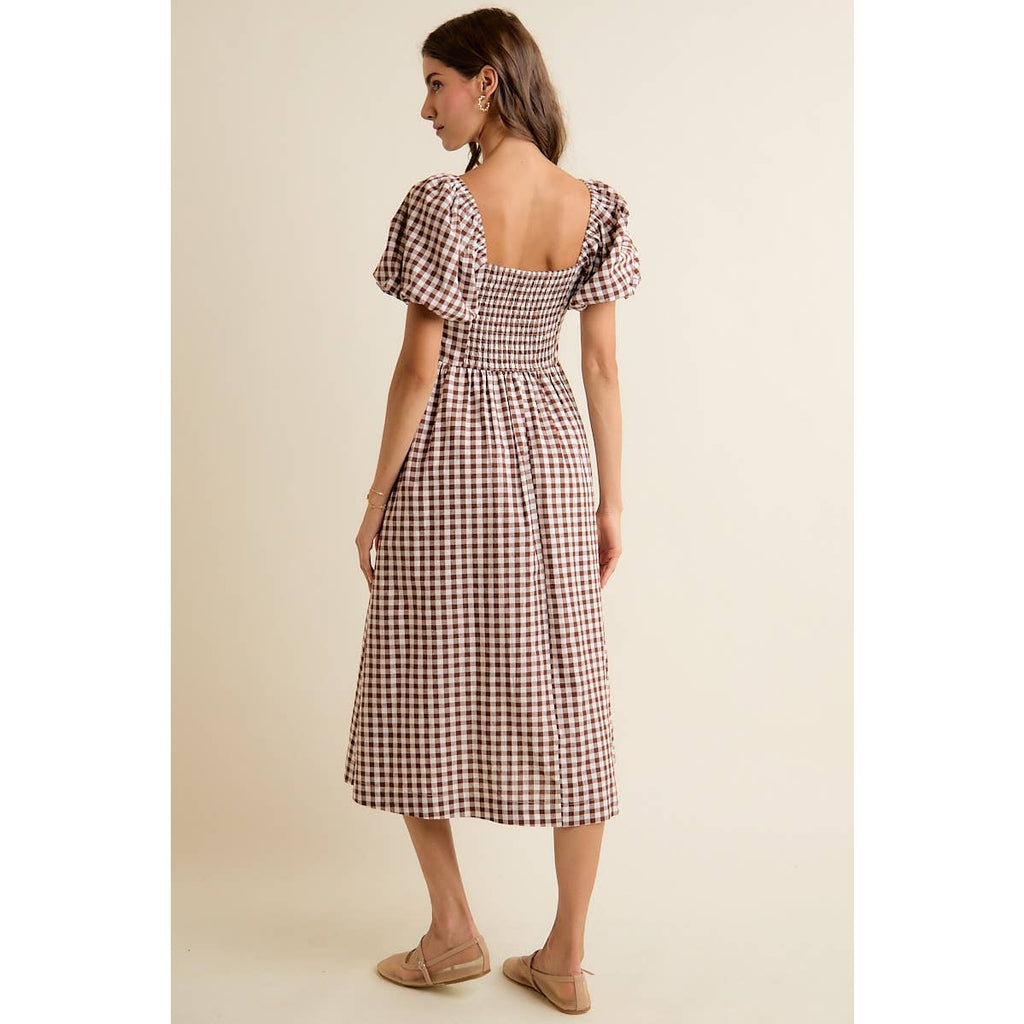 Eloise Gingham Midi Dress