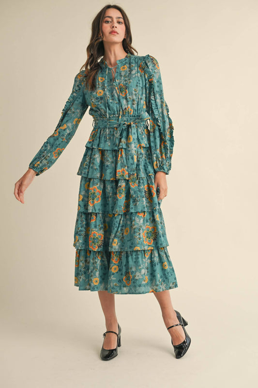 Turkish Bloom Midi Dress