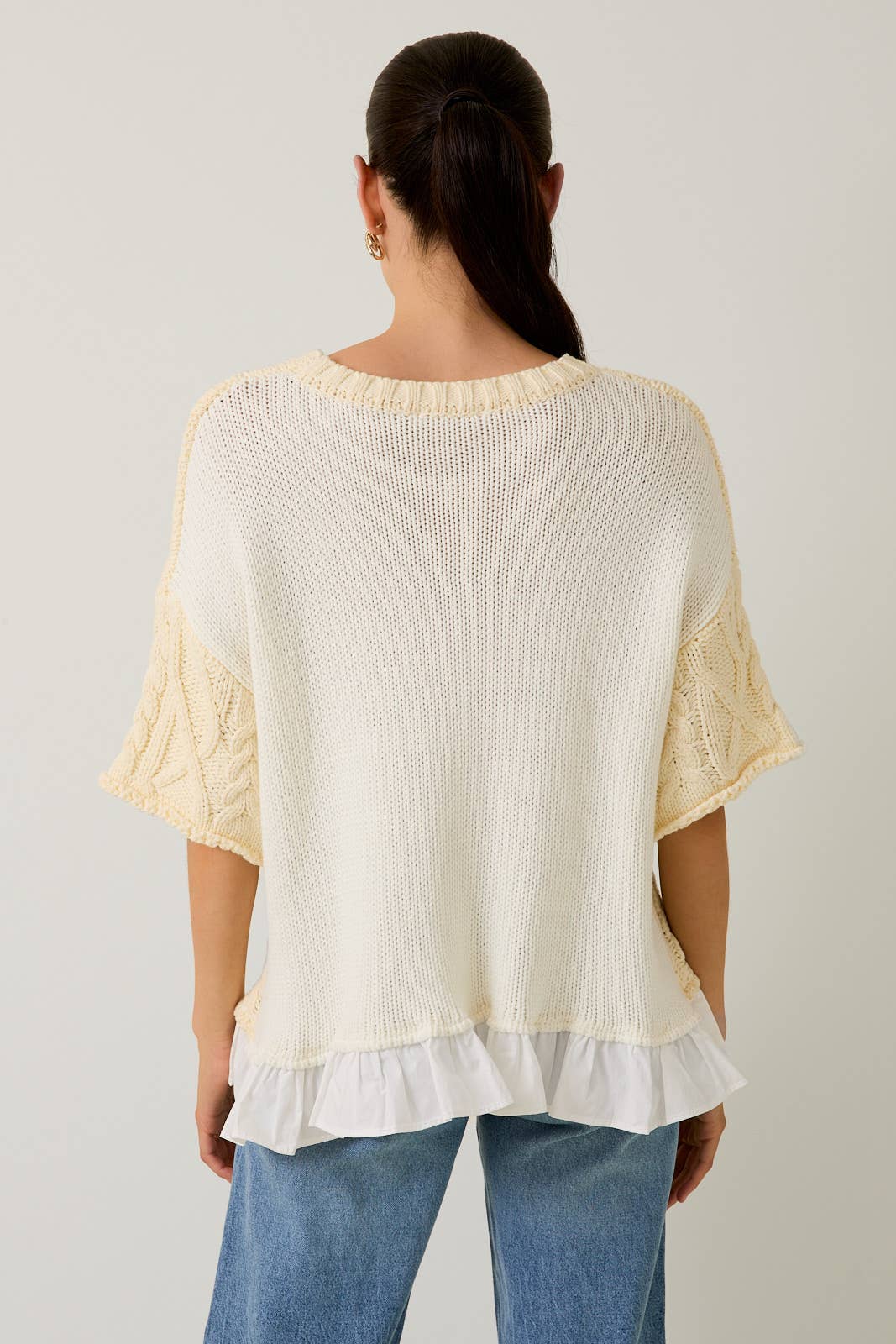 Ruffle Cable Knit