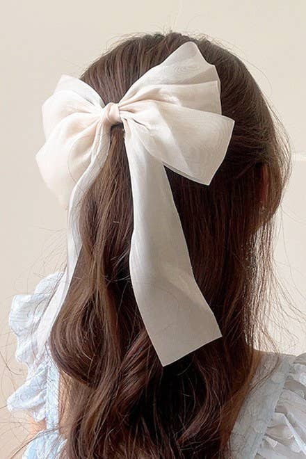 🎁 Organza Sheer Bow Hair Clip (100% off)