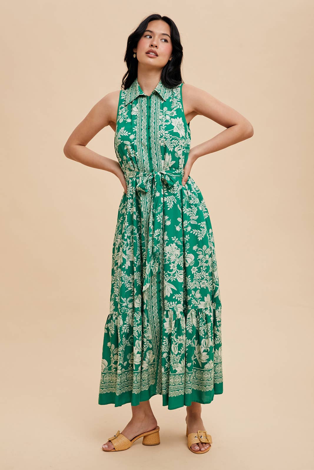 Coastal Muse Belted Midi Dress