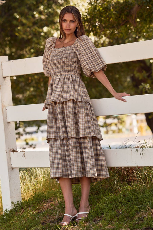 Haven Smocked Midi Dress