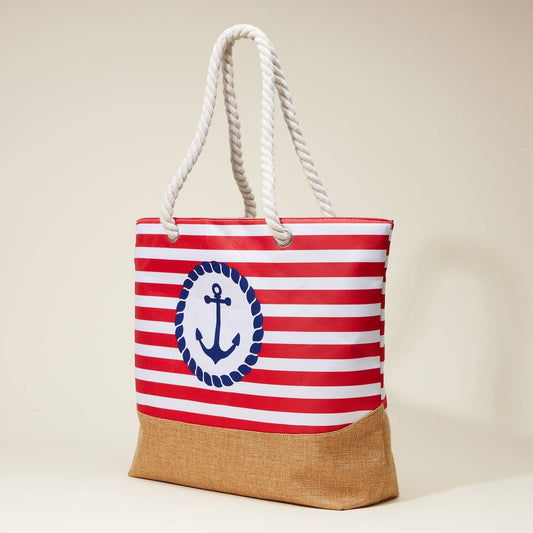 Anchor & Stripe Beach Tote