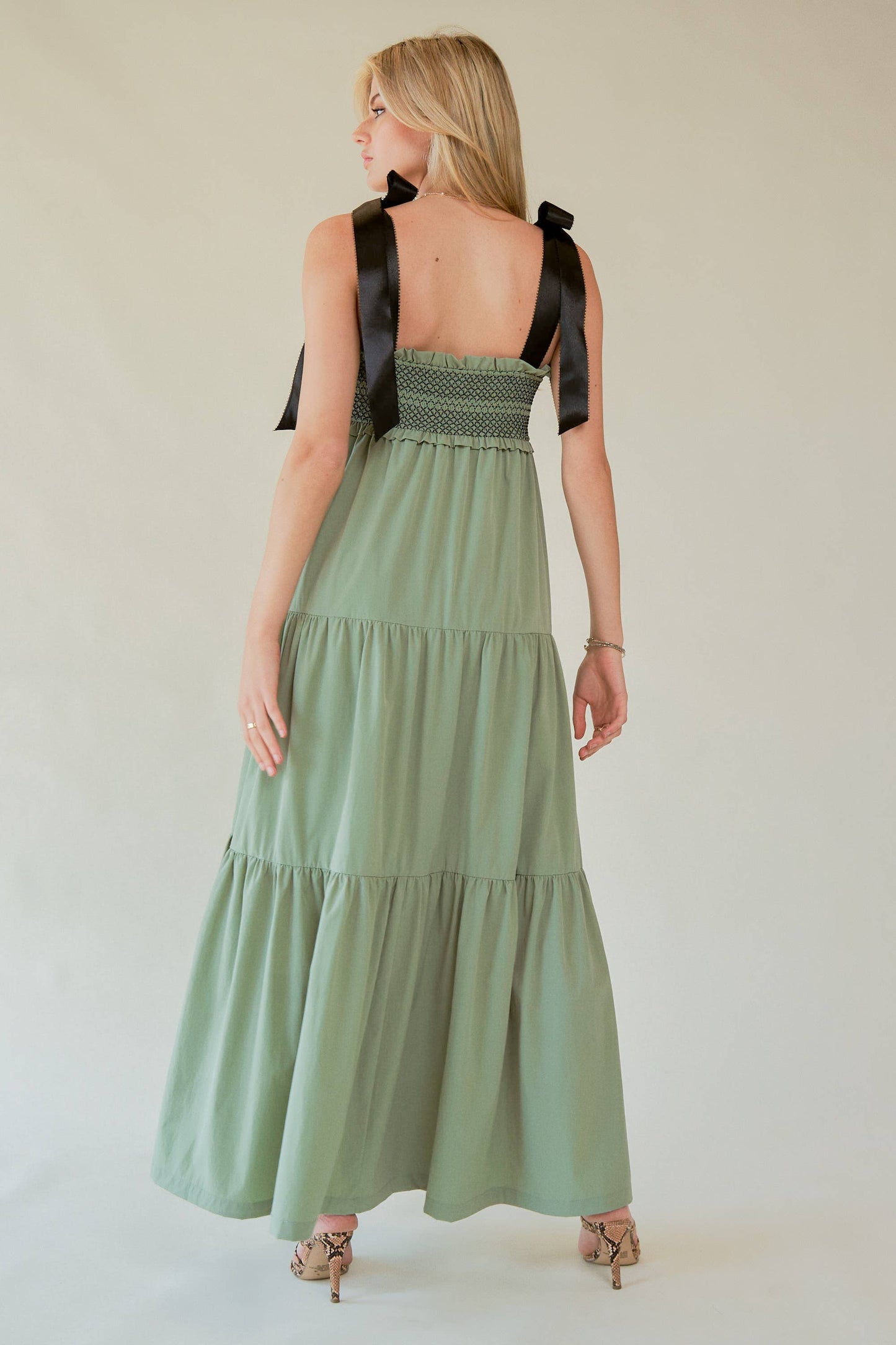 Nicole Bow Tie Maxi Dress