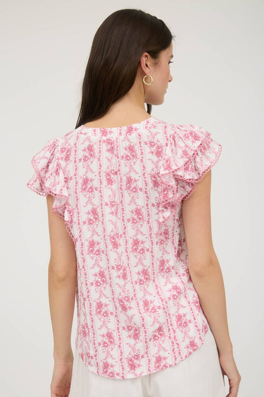 Breana Ruffle Sleeve Top
