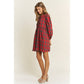 Soft Plaid Woven Babydoll Bow Mini Dress