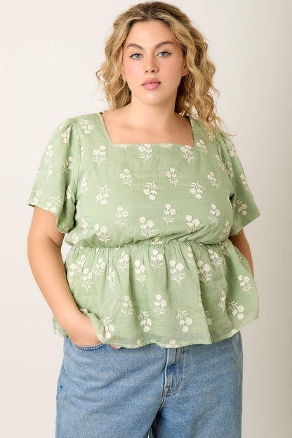 Sage Bloom Blouse