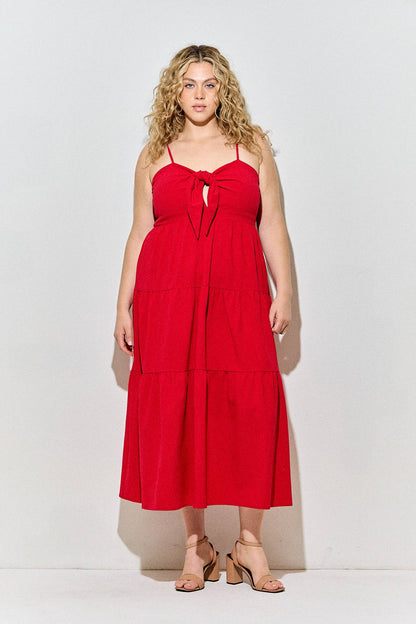 Sunset Stroll Front Tie Maxi Dress