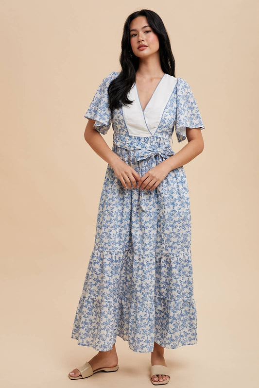 Chateau Garden Toile Maxi Dress