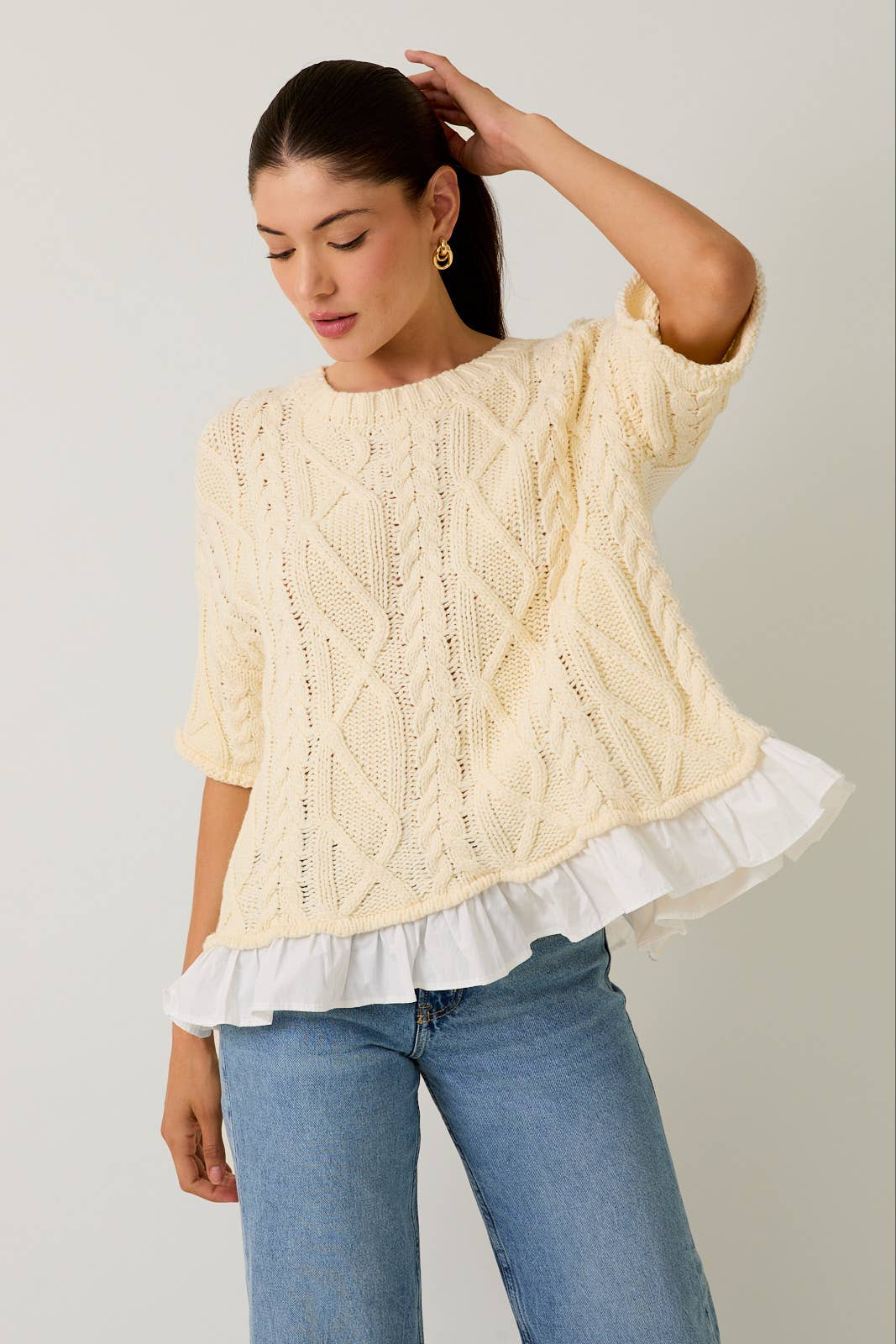Ruffle Cable Knit
