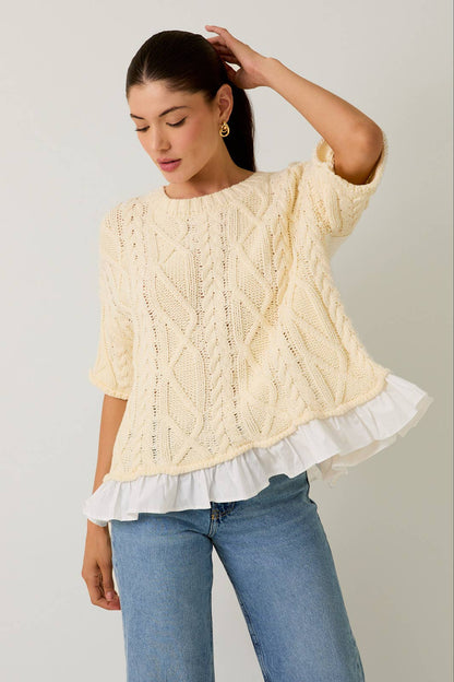 Ruffle Cable Knit