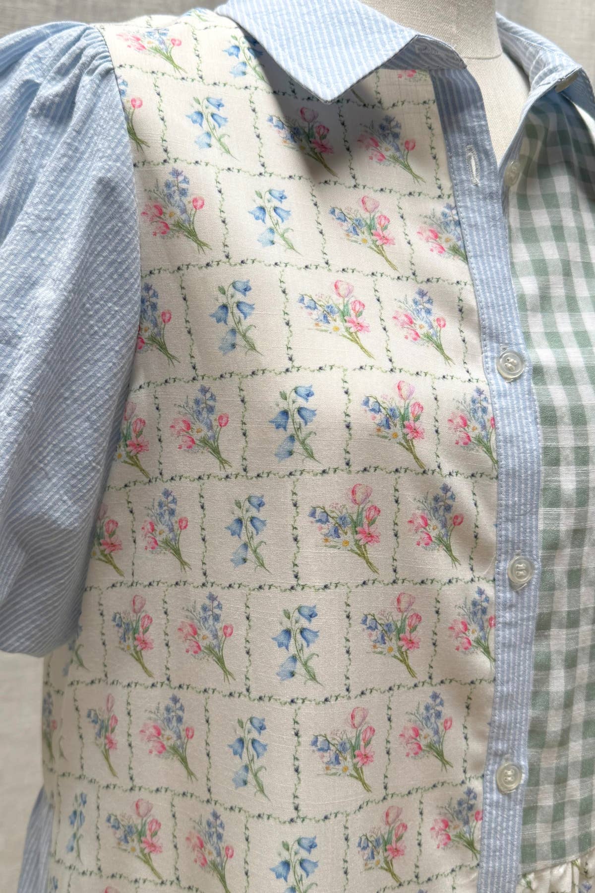Meadow Patchwork Midi Dress