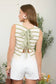 Stripe Back Tie Knit Top