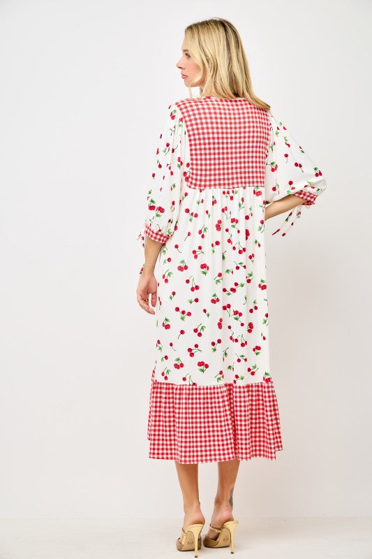 Cherry Gingham Dress