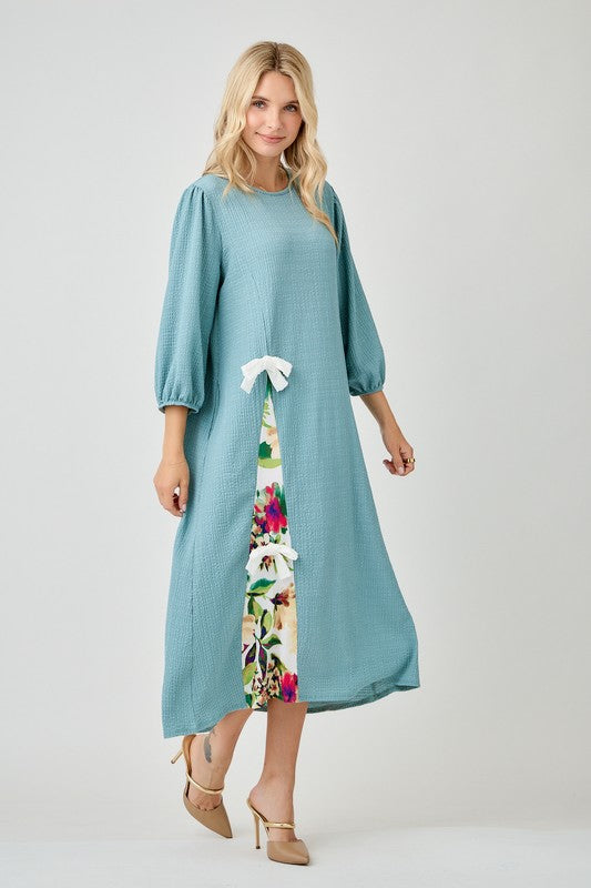 Adaline Side-Bow Midi Dress