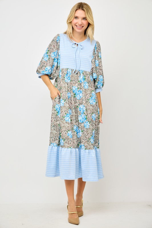 Rowan Gingham Midi Dress