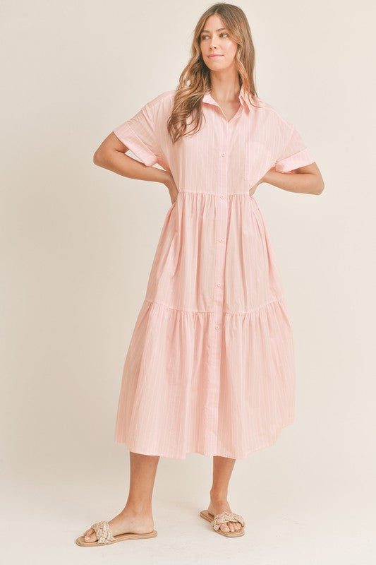 Tiffany Striped Midi Dress