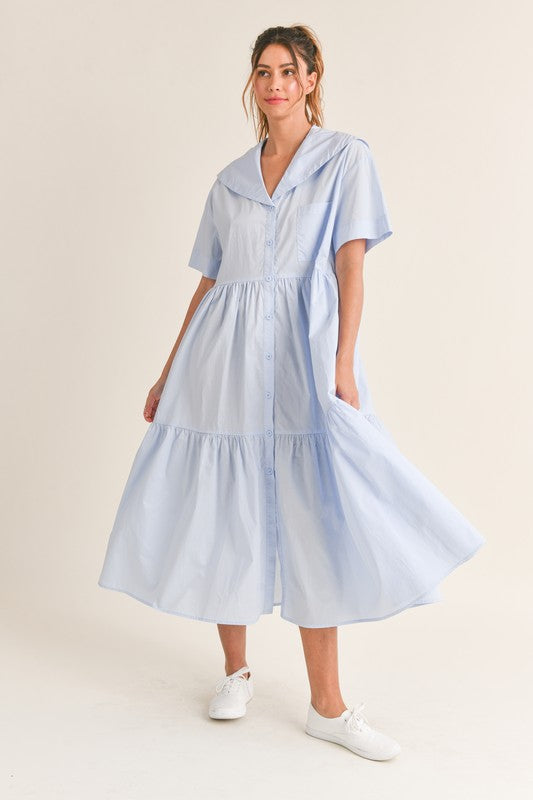 Evie Cotton Poplin Midi Dress