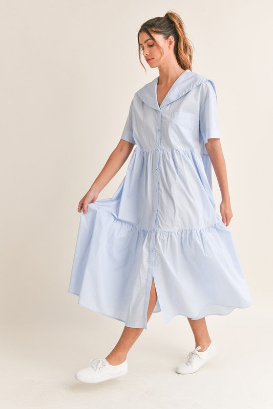 Evie Cotton Poplin Midi Dress