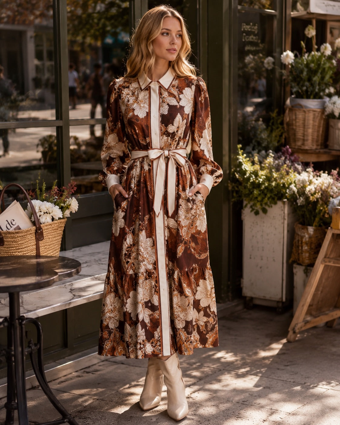 Josephine Retro Midi Dress