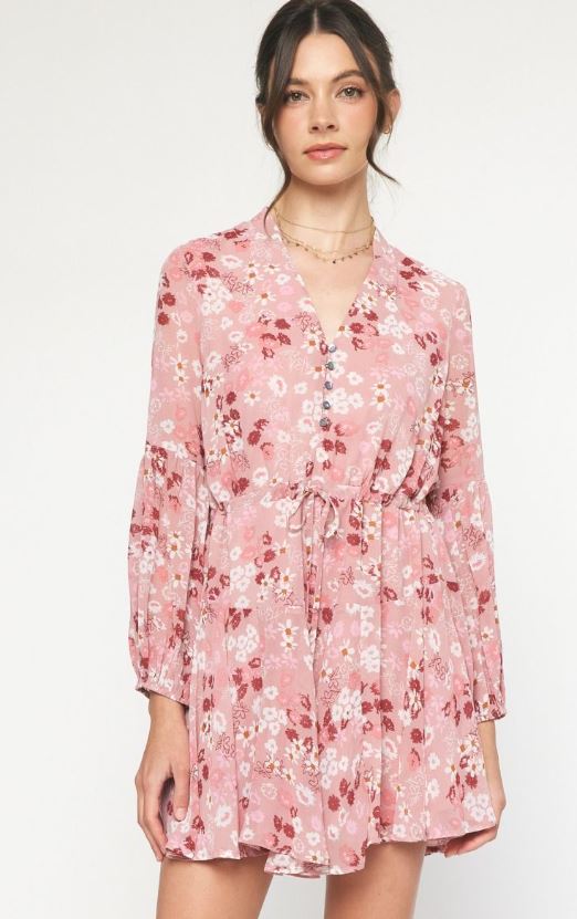 Ava Floral V-Neck Dress